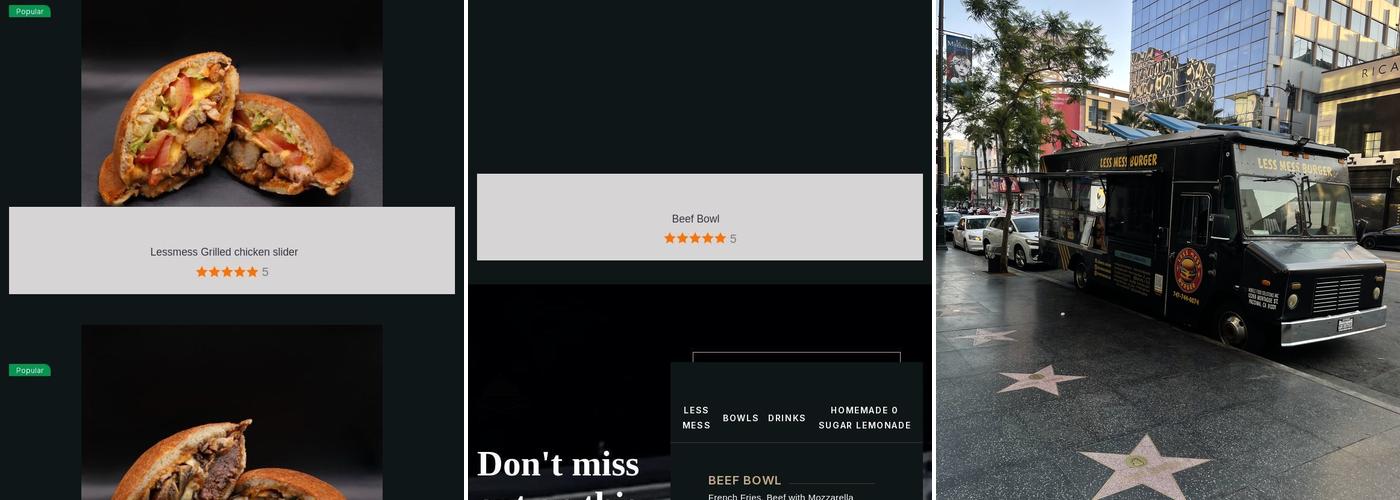 Less Mess Burger Menu