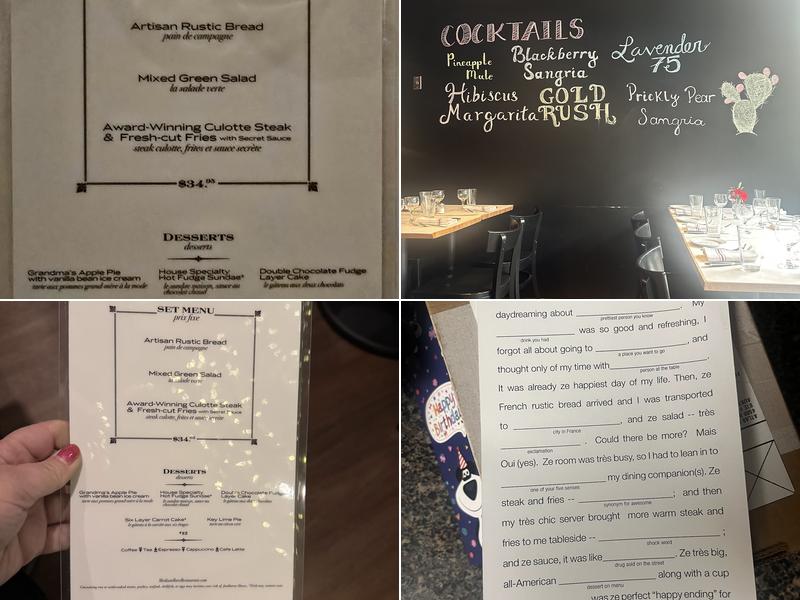 Medium Rare Menu