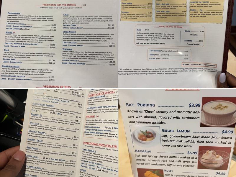 Curry Palace Menu