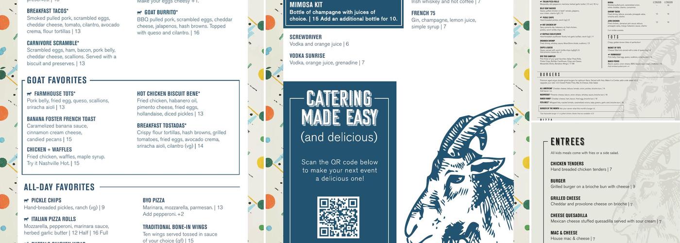 The Goat Pflugerville Menu