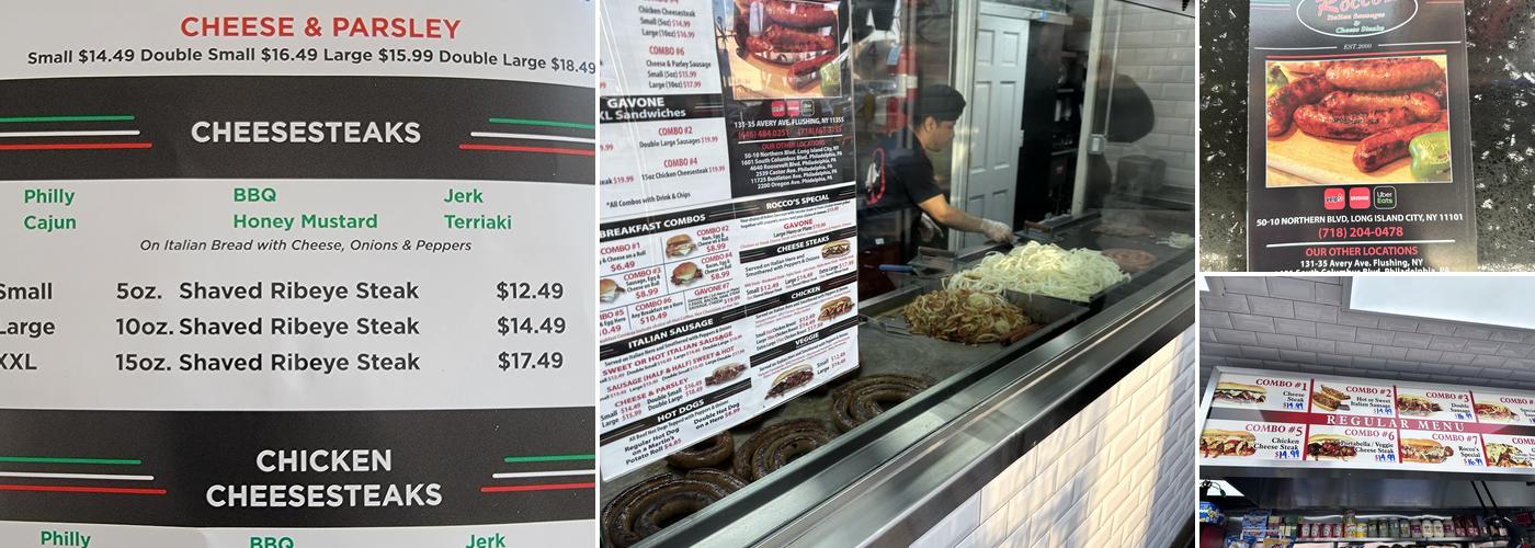 Rocco's Italian Sausages & Cheese Steaks Menu
