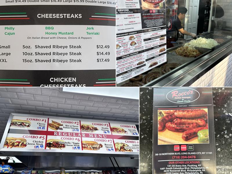 Rocco's Italian Sausages & Cheese Steaks Menu