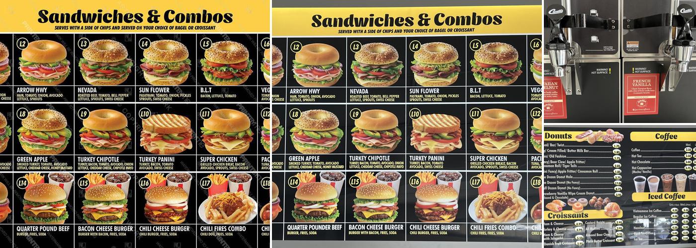 Sam’s Donut & Bagels Menu