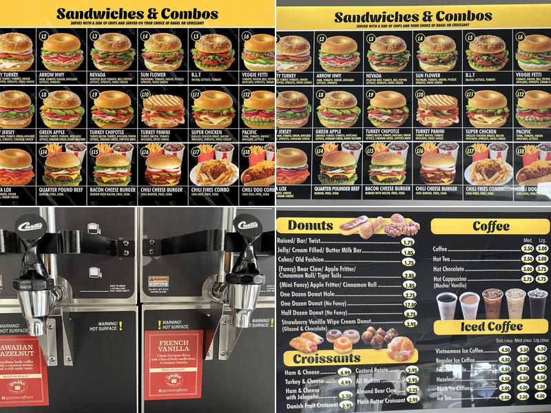 Sam’s Donut & Bagels Menu