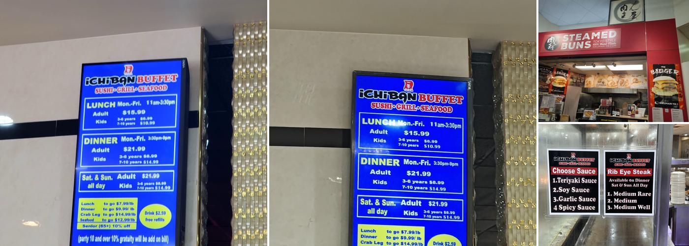 ICHIBAN BUFFET Menu