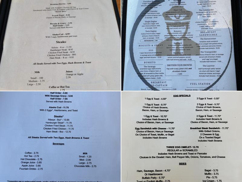 Captains Table Menu