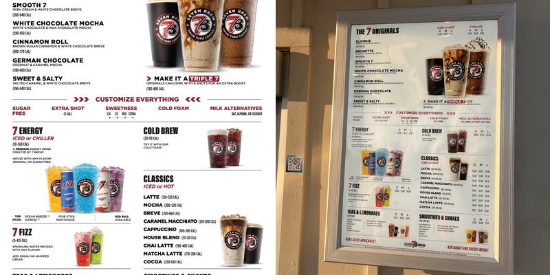 7 Brew Coffee Menu