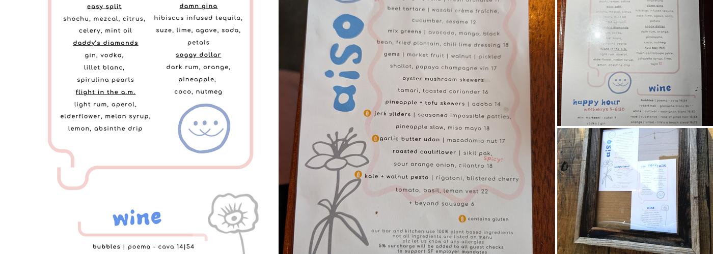 aíso Menu