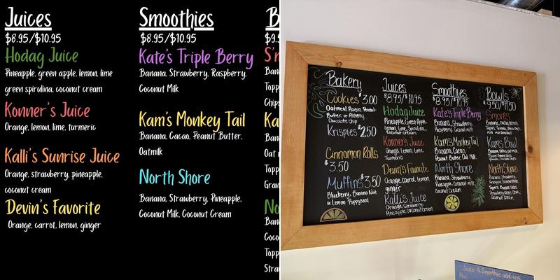 Almond & Berry Menu