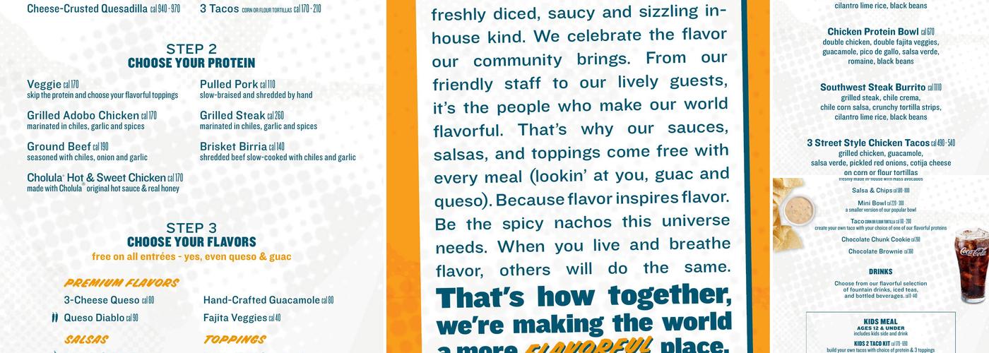 QDOBA Mexican Eats Menu