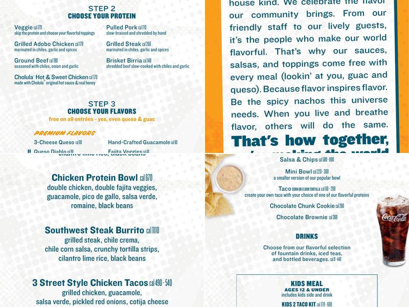 QDOBA Mexican Eats Menu