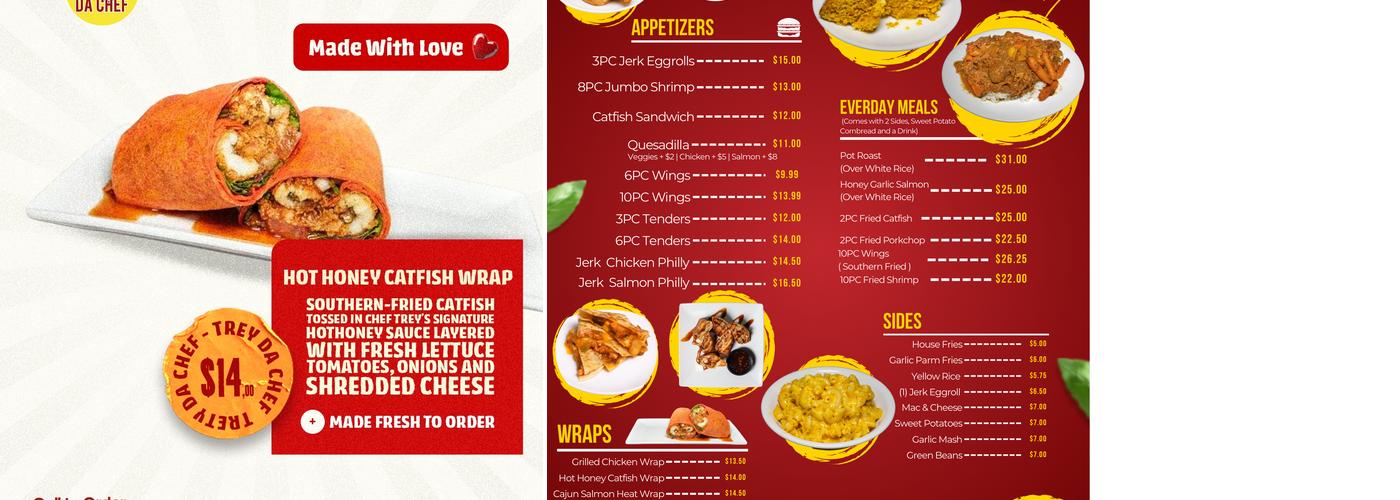 Trey Da Chef Menu