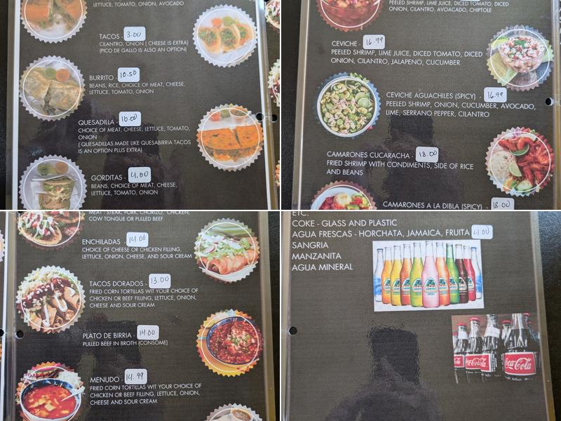 Taqueria Mimi Menu