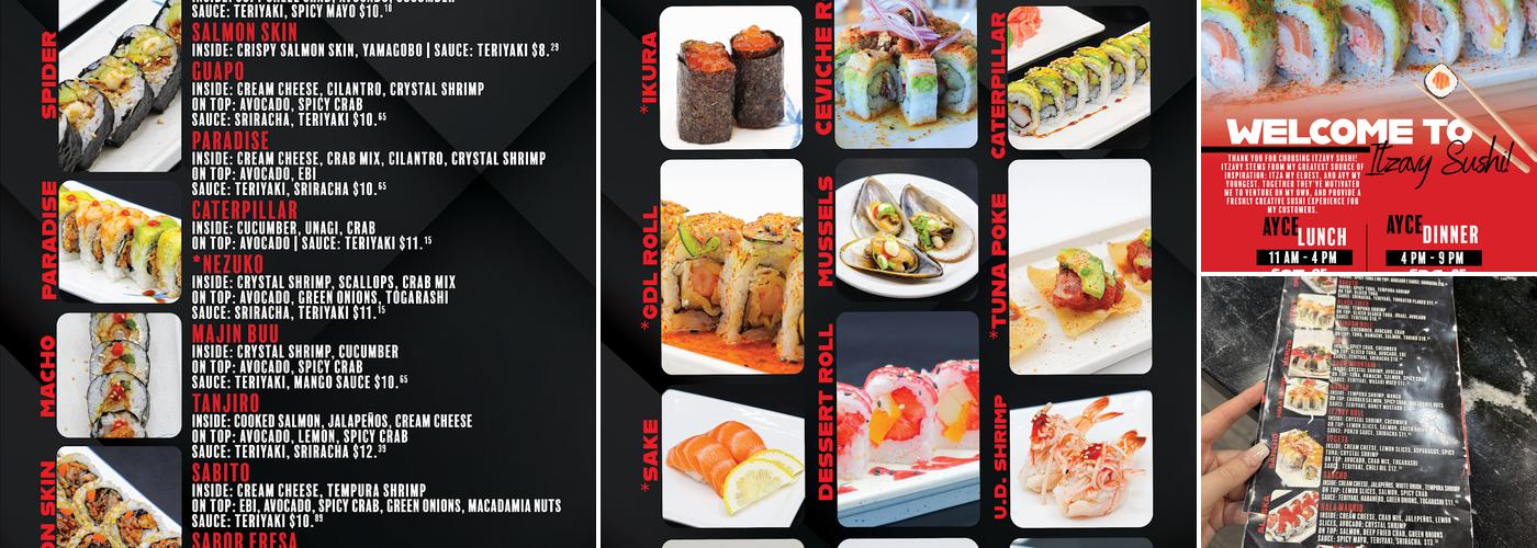 Itzavy Sushi Menu