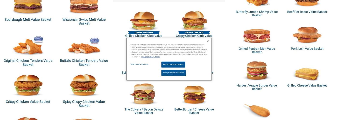 Culver’s Menu