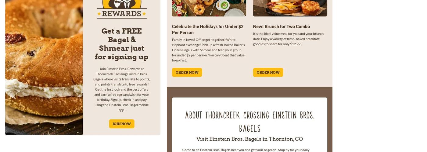 Einstein Bros. Bagels Menu