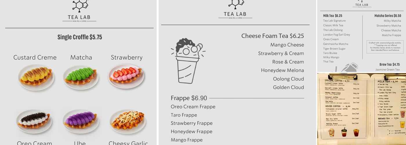 Tea Lab Menu
