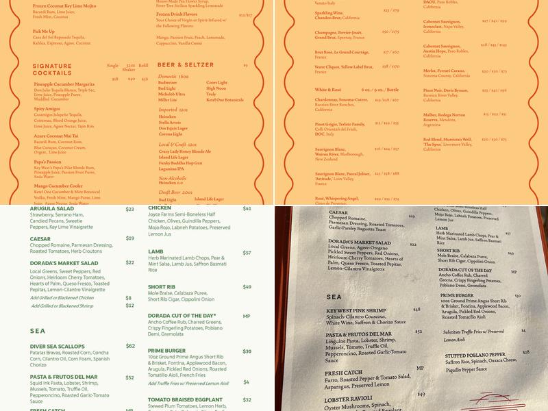 Dorada Menu