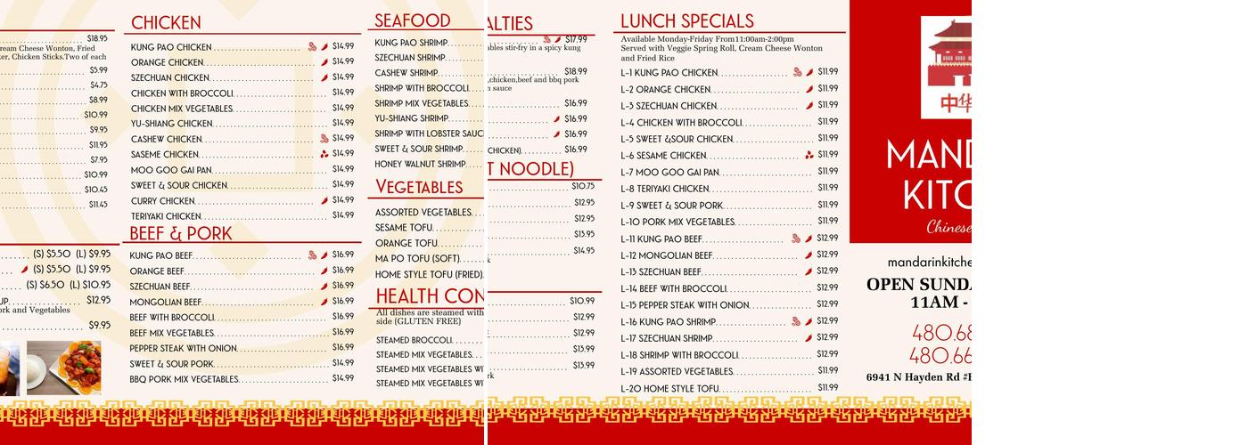 Mandarin Kitchen Menu