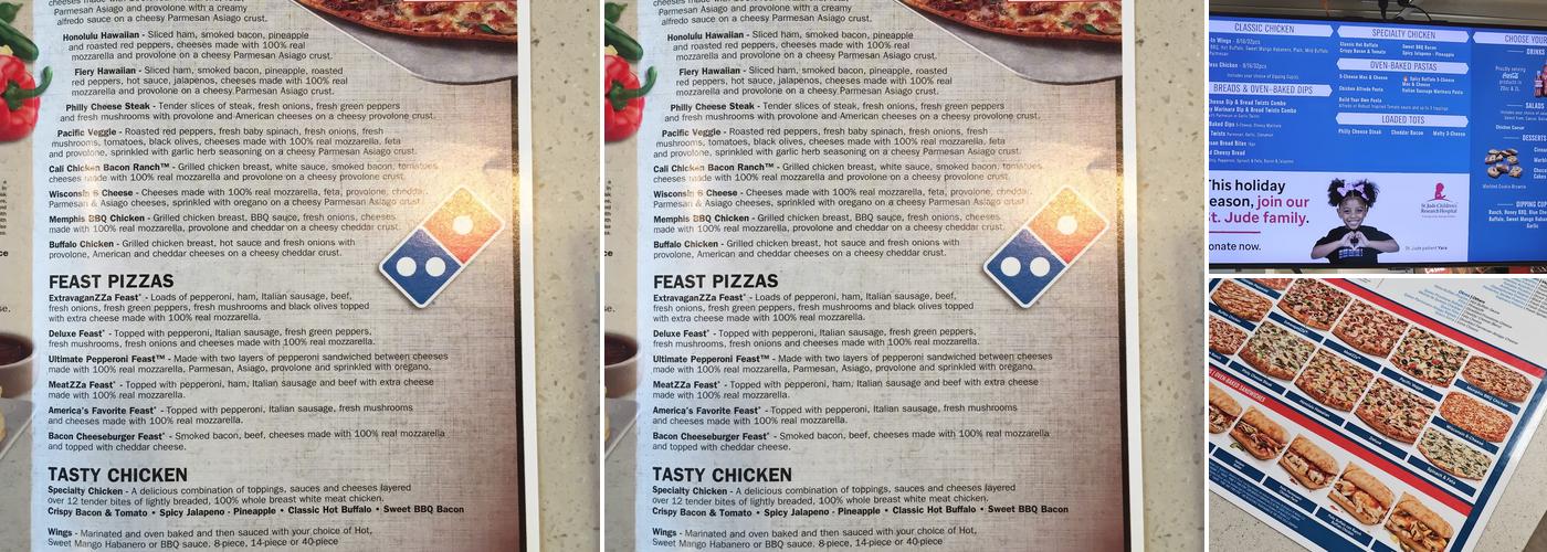 Domino's Pizza Menu