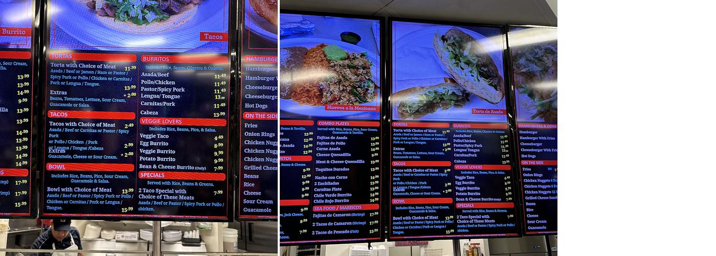Salsa Menu