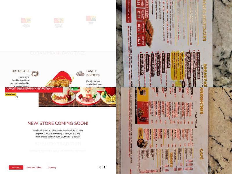 Pinecrest Bakery - Bird Road Tropical Park Menu