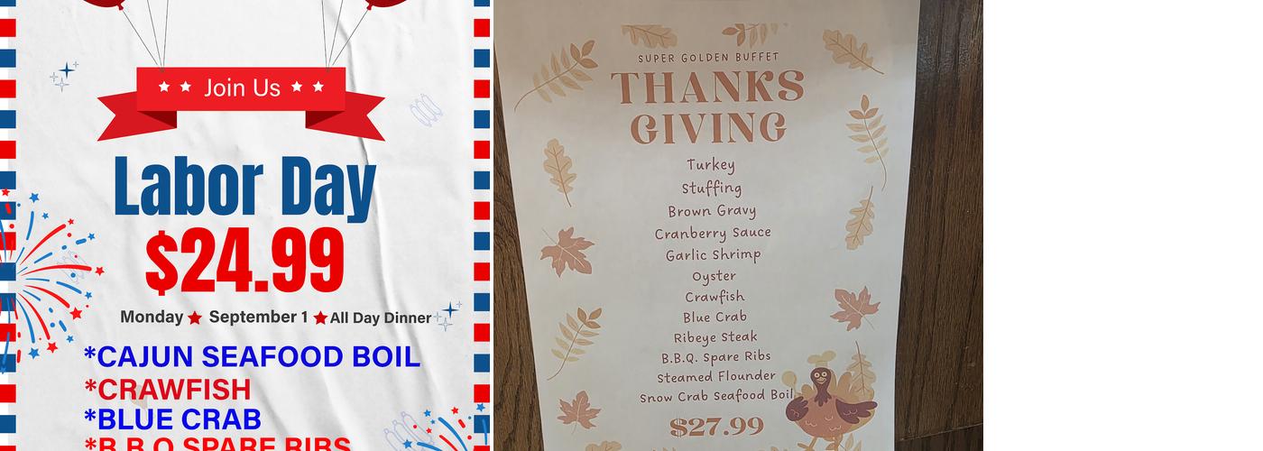 Super Golden Buffet Menu