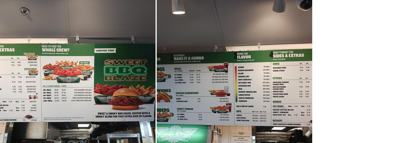 Wingstop Menu