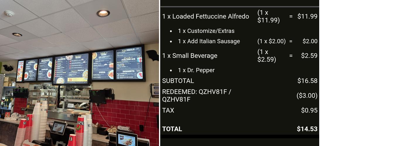 Fazoli's Menu