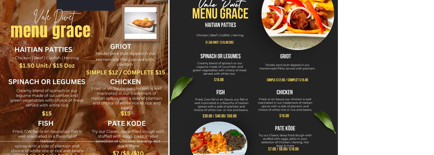 Grace Kitchen Menu