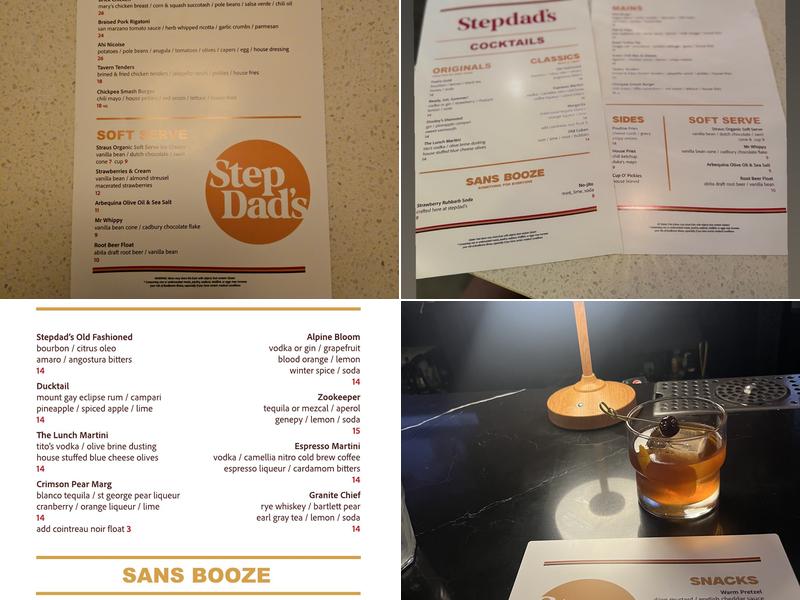 Stepdad's Menu