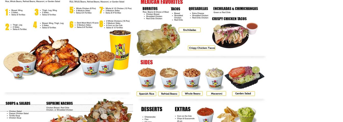 Chickenuevo Menu