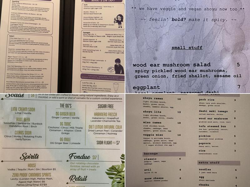 Bar Weems Menu