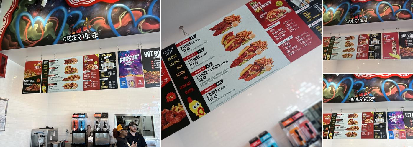 Dave's Hot Chicken Menu