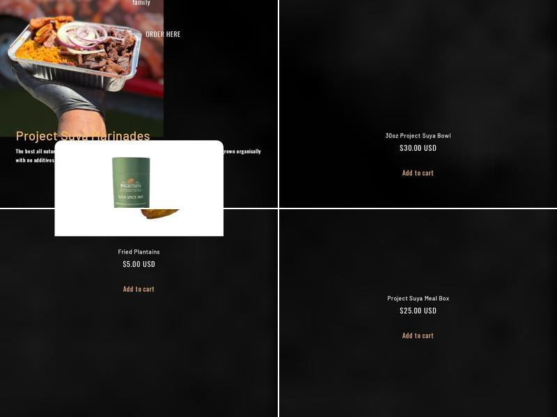 Project Suya ( Silver Spring) Menu