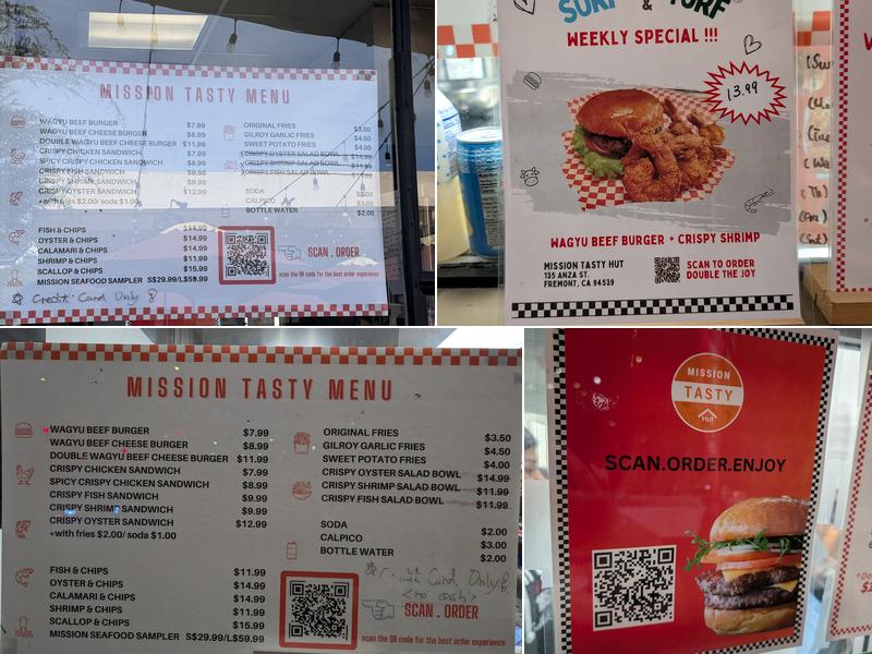 Mission Tasty Hut Menu