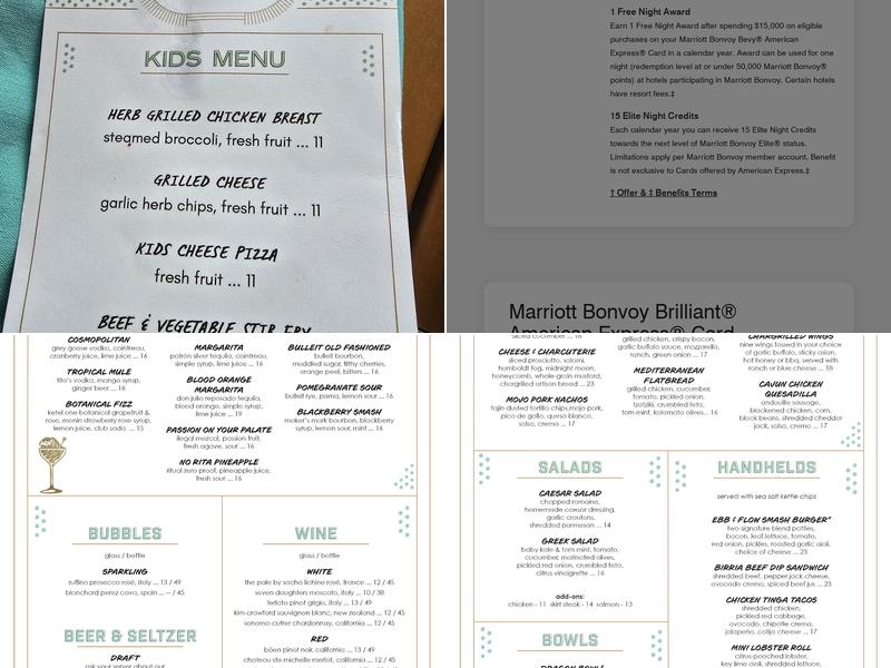 Ebb & Flow Menu