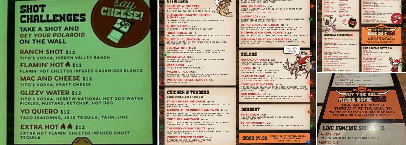 Not My First Rodeo Menu