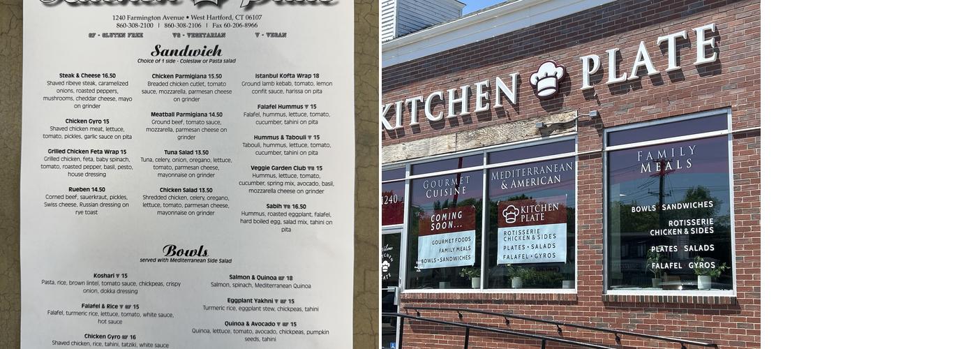 Kitchen Plate Menu