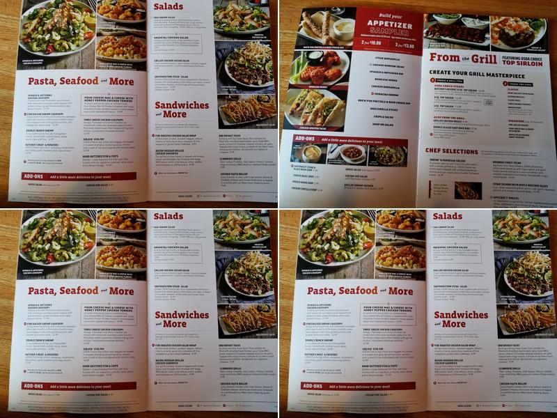 Applebee's Grill + Bar Menu