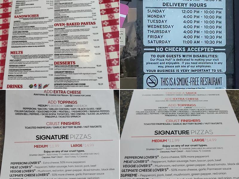 Pizza Hut Menu