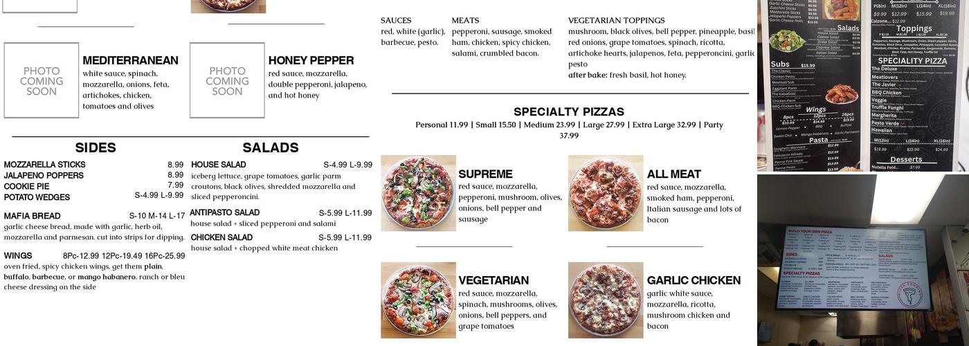 Pizza Cousins Menu