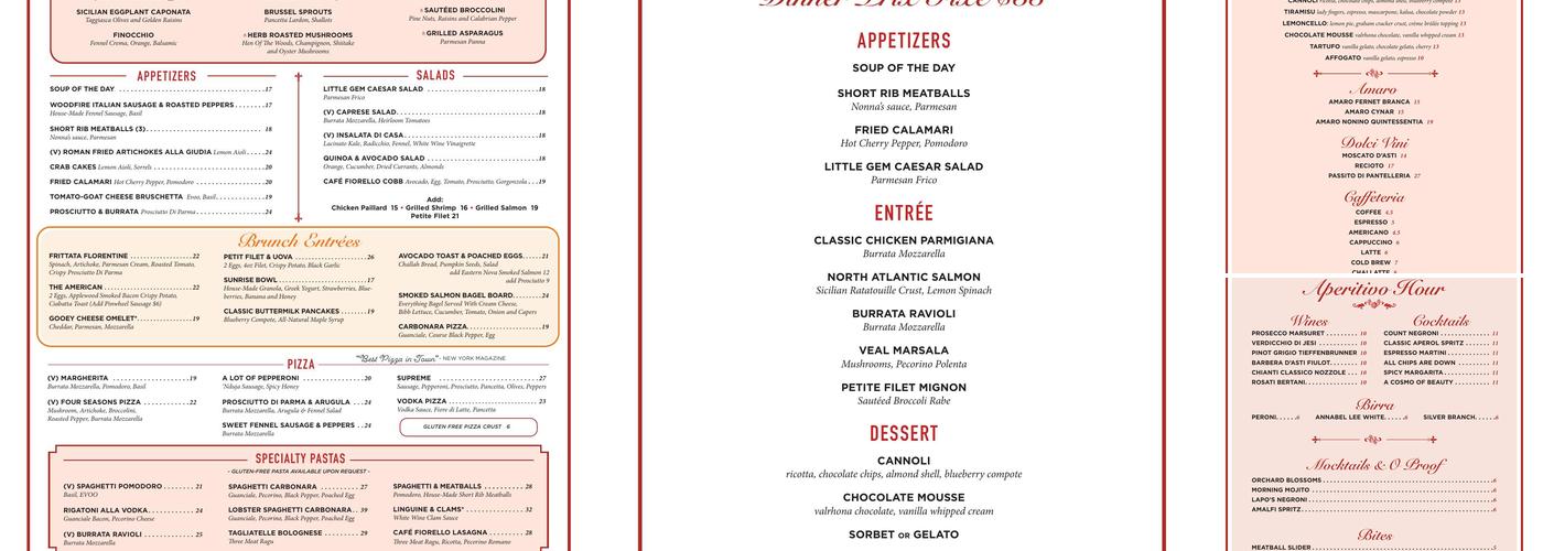 Cafe Fiorello DC Menu