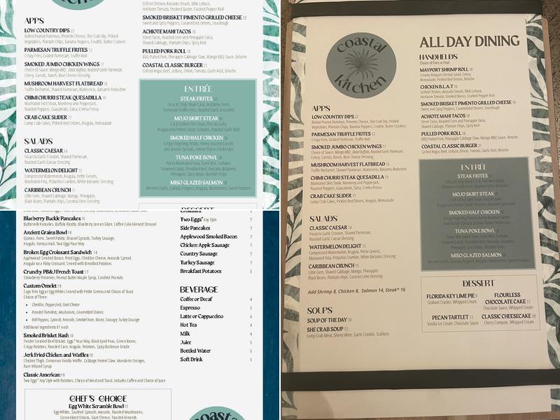 Coastal Kitchen & Bar Menu