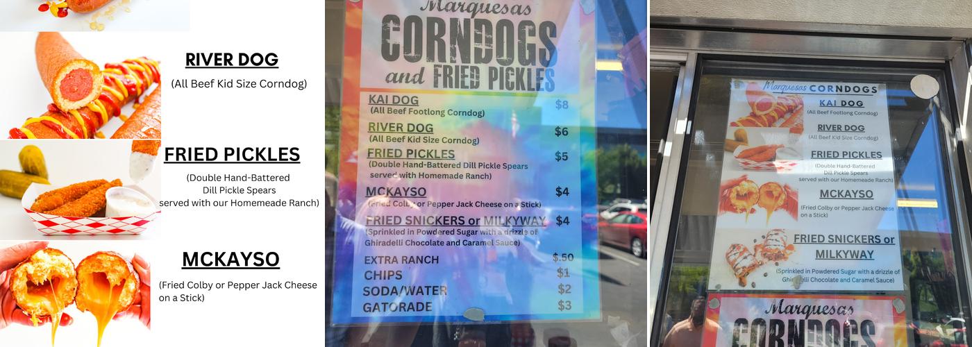 Marquesas Corndogs Menu