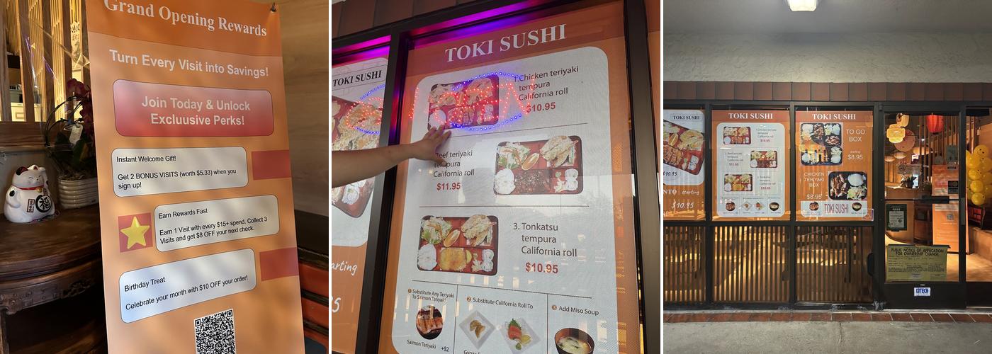 Toki Sushi Menu