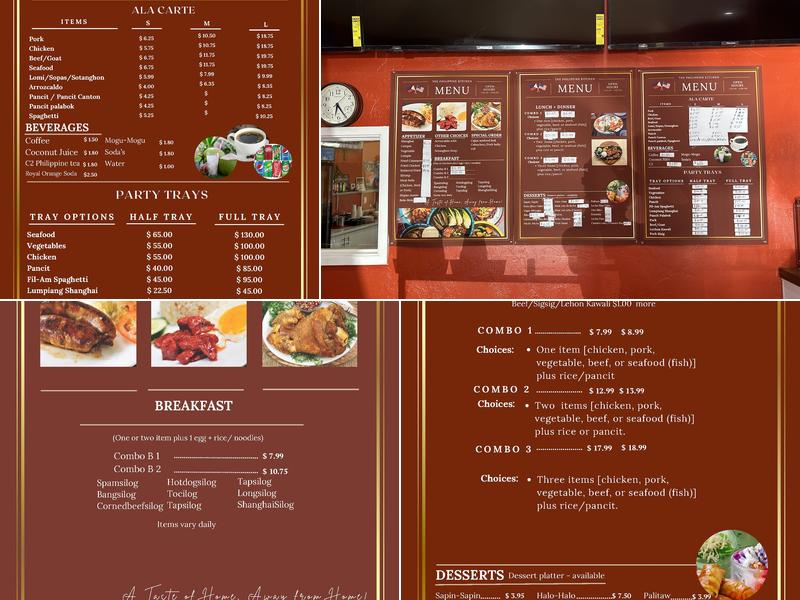 The Philippine Kitchen Menu