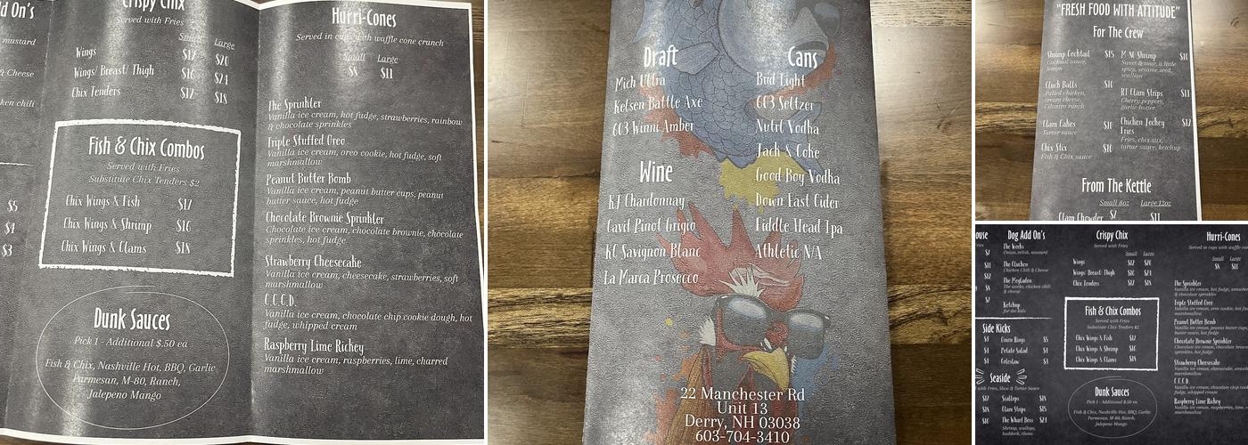 Fish & Chix Menu