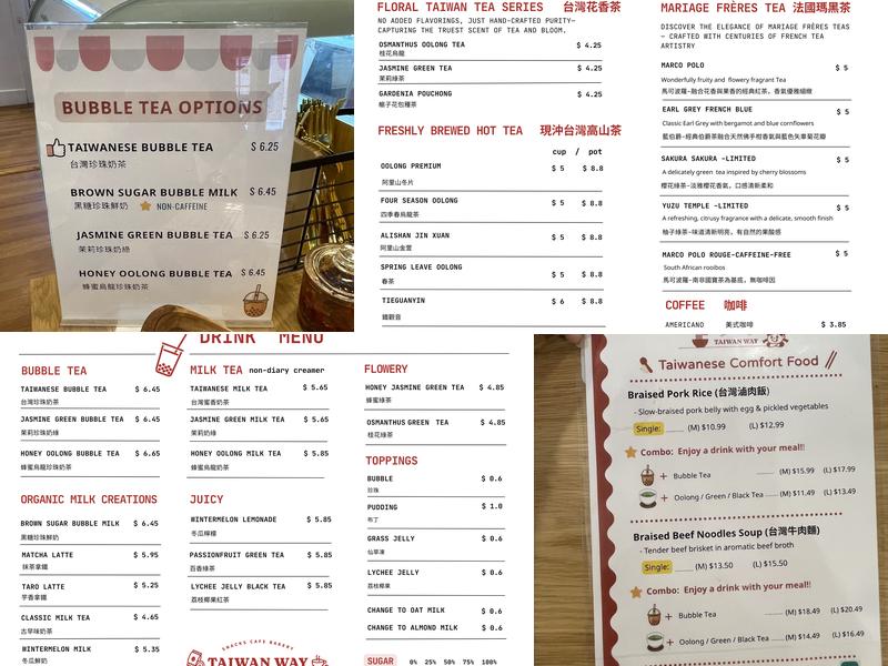 Taiwanway Menu
