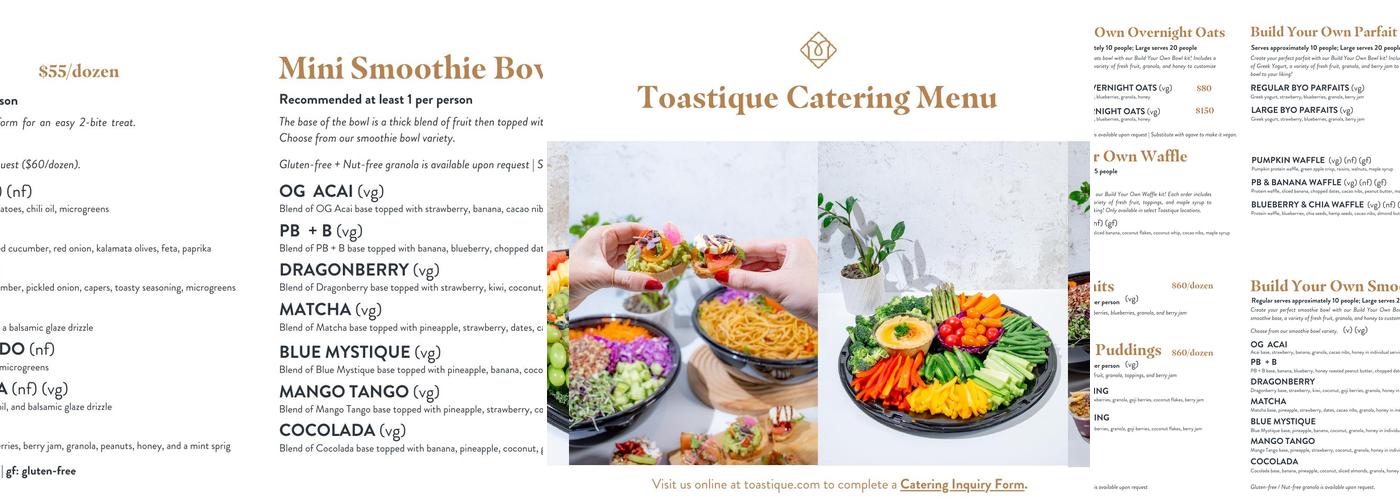 Toastique Menu